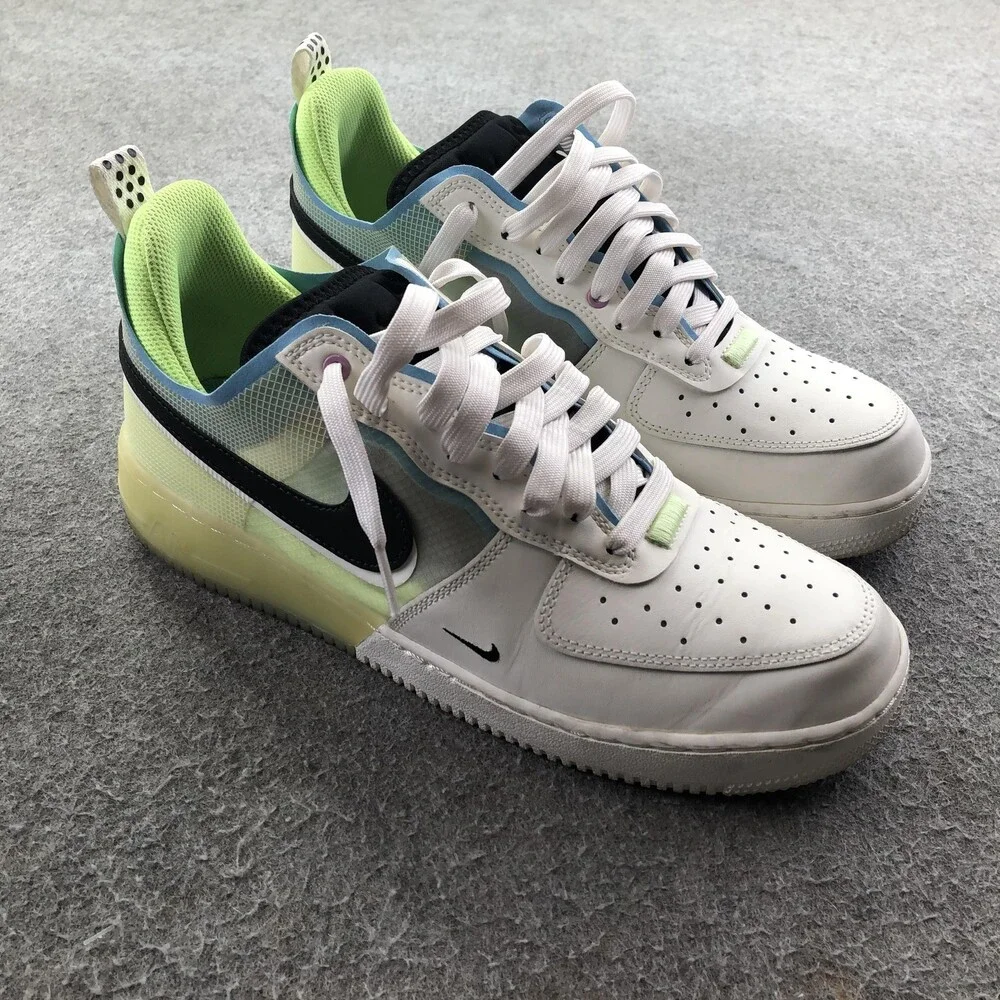 Nike Air Force 1 React Shoes Mens Size 10.5 White Volt Low Sneakers DM0573-101